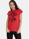 Sam 73 Tricou roșu cu imprimeu pentru femei SAM 73