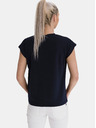 Sam 73 Tricou imprimat albastru închis pentru femei SAM 73