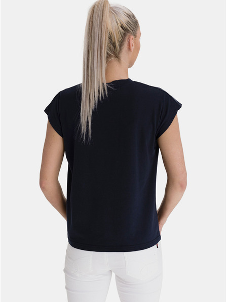 Sam 73 Tricou imprimat albastru închis pentru femei SAM 73