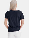 Sam 73 Tricou lejer pentru femei albastru închis cu imprimeu SAM 73