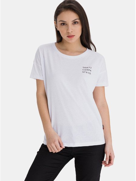 Sam 73 Tricou imprimat alb pentru femei SAM 73