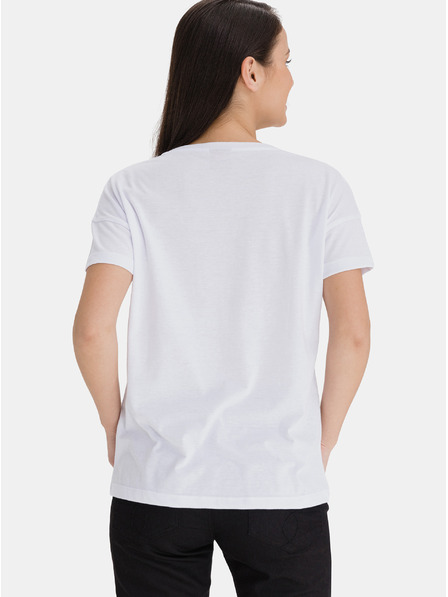 Sam 73 Tricou imprimat alb pentru femei SAM 73