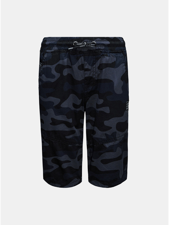 Sam 73 Pantaloni scurți de camuflaj albastru închis pentru băieți SAM 73