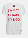 Sam 73 Tricou alb pentru fete cu imprimeu SAM 73