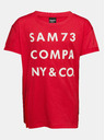 Sam 73 Tricou roșu pentru fete cu imprimeu SAM 73