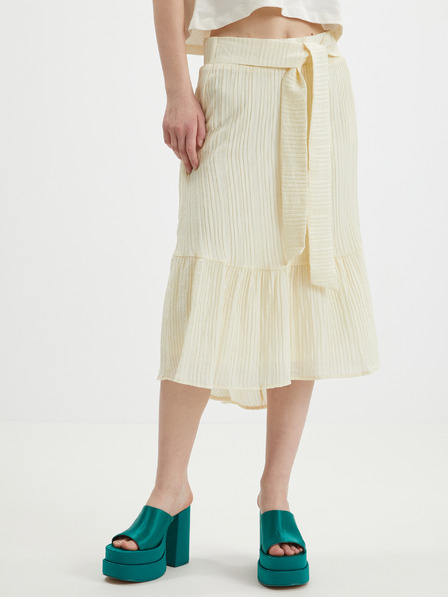 Vero Moda Fustă midi crem pentru femei VERO MODA Hajija