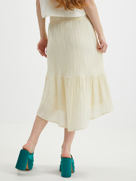 Vero Moda Fustă midi crem pentru femei VERO MODA Hajija