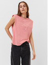 Vero Moda Tricou roz cu VERO MODA Hollie