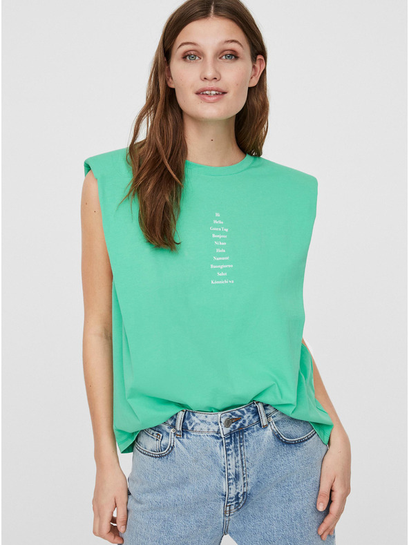Vero Moda Tricou verde deschis cu VERO MODA Hollie
