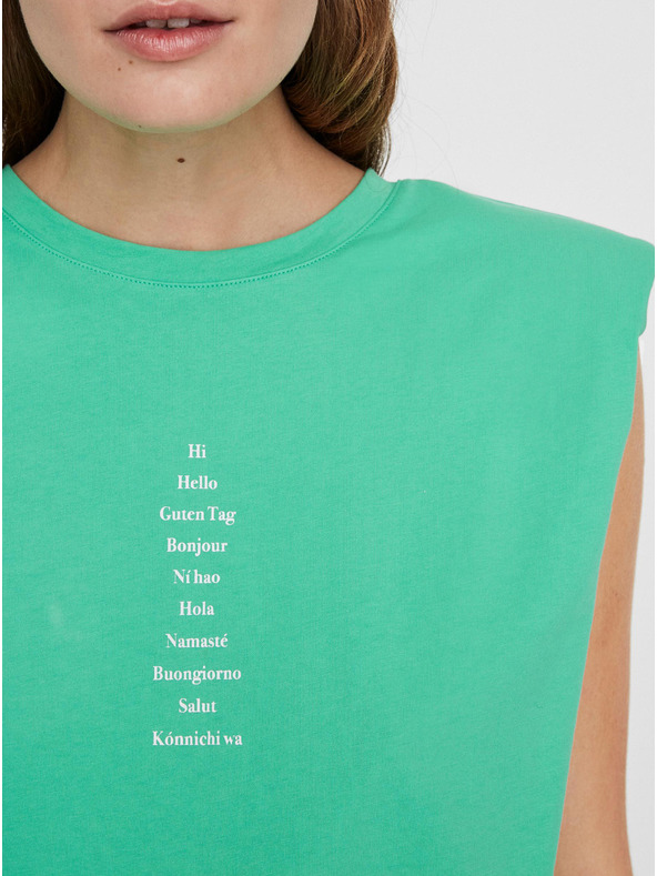 Vero Moda Tricou verde deschis cu VERO MODA Hollie