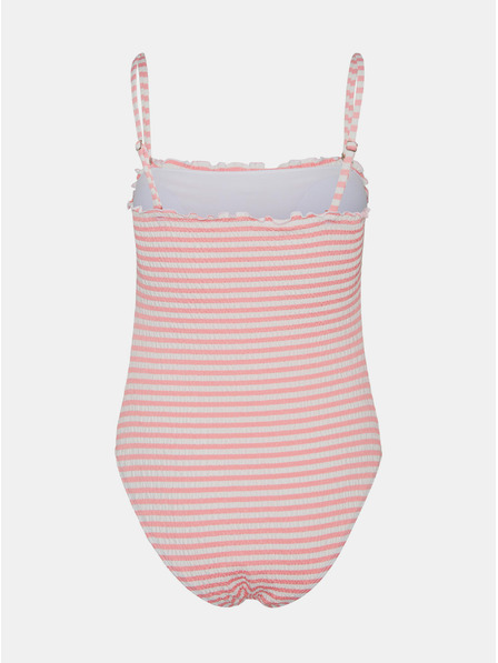 Vero Moda Costum de baie dintr-o singură piesă cu dungi albe și roz VERO MODA Emily