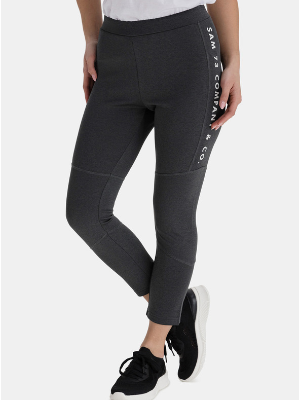 Sam 73 Leggings pentru femei de culoare gri închis SAM 73