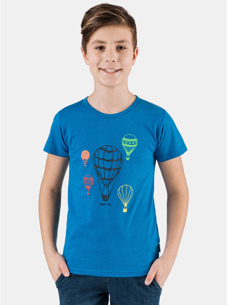 Sam 73 Tricou albastru pentru băieți cu imprimeu SAM 73