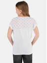 Sam 73 Tricou alb cu model pentru fete SAM 73