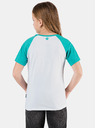 Sam 73 Tricou verde și alb pentru fete cu imprimeu SAM 73