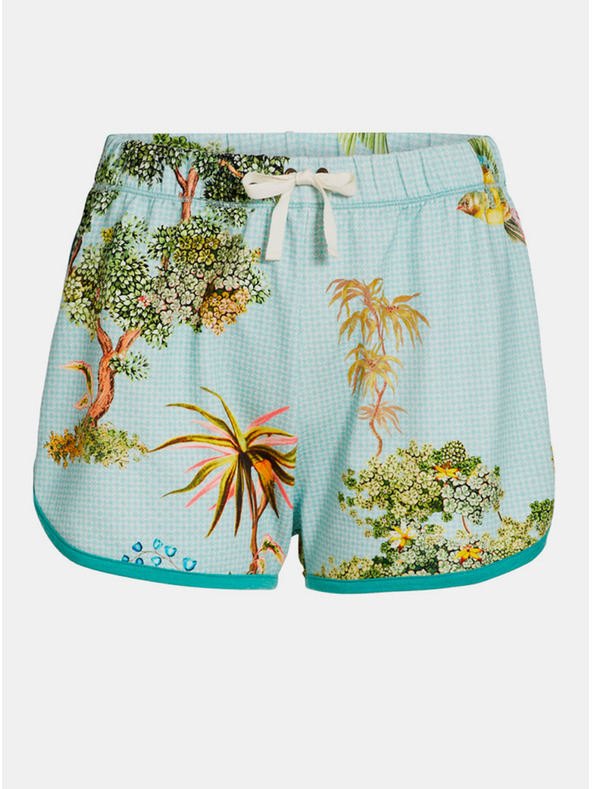 PiP studio Pantaloni scurți cu model pentru femei, albastru deschis PiP studio C'est La Tree