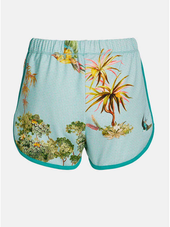 PiP studio Pantaloni scurți cu model pentru femei, albastru deschis PiP studio C'est La Tree