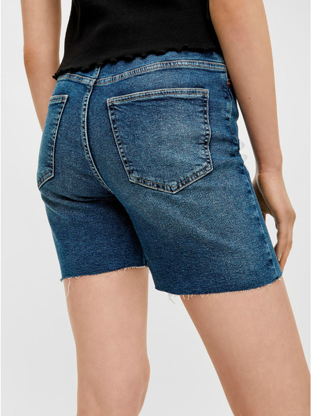 Pieces Pantaloni scurți din denim albaștri Pieces Lisa