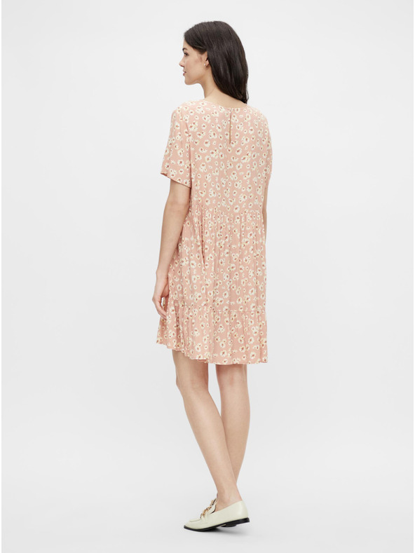Pieces Rochie roz cu flori Pieces Miller