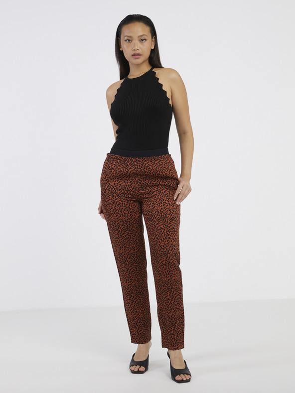 CAMAIEU Pantaloni cu model maro CAMAIEU