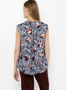 CAMAIEU Top floral albastru închis CAMAIEU