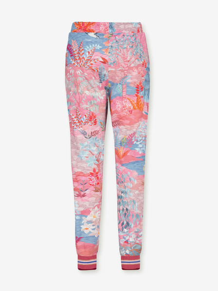 PiP studio Pantaloni de trening cu model pentru femei roz PiP Studio Pip Garden Big