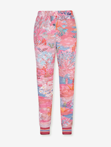 PiP studio Pantaloni de trening cu model pentru femei roz PiP Studio Pip Garden Big