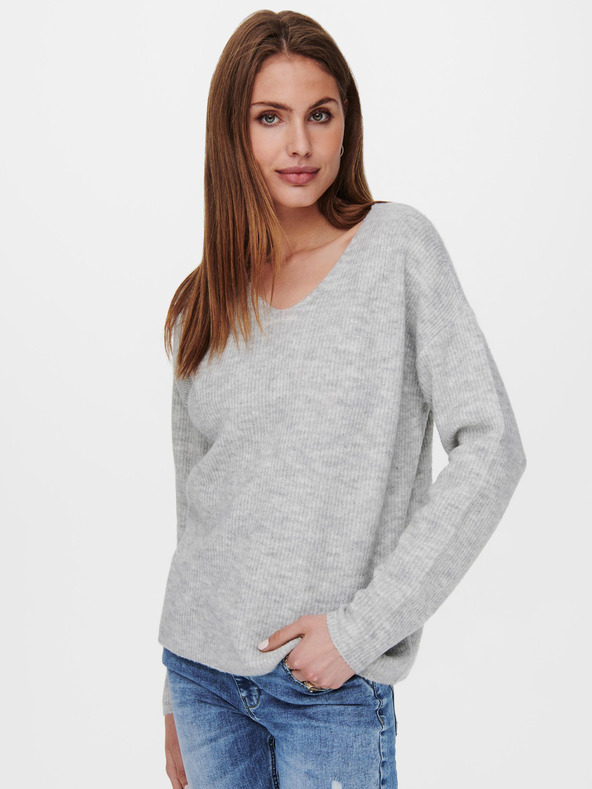 ONLY Pulover ONLY Camilla gri deschis