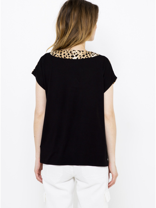 CAMAIEU Bluză bej cu model cheetah CAMAIEU