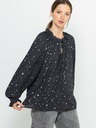 CAMAIEU Bluză lejeră cu model gri închis CAMAIEU
