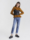 Pieces Top din piele neagra Pieces Karmen