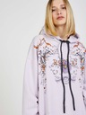 Replay Rochie violet deschis cu glugă cu model pentru femei Replay Sweatshirt