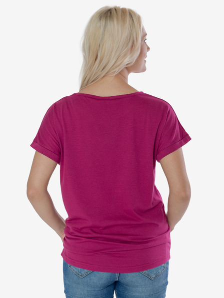 Sam 73 Tricou de damă roz închis cu imprimeu SAM 73