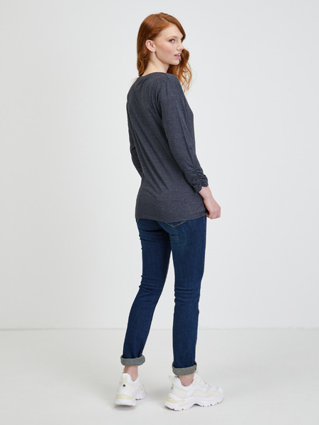 Sam 73 Tricou de damă cu dungi gri închis SAM 73