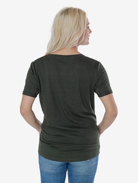 Sam 73 Tricou dungat pentru femei negru și verde SAM 73