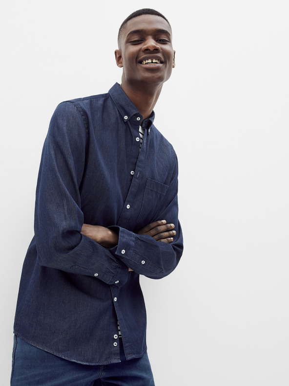 Celio Cămașă din denim albastru închis Celio Rasol