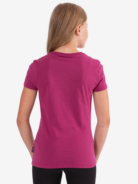 Sam 73 Tricou roz închis pentru fete cu imprimeu SAM 73