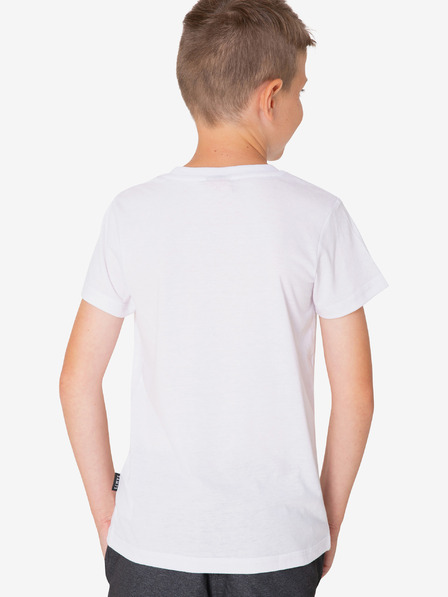 Sam 73 Tricou alb pentru băieți cu imprimeu SAM 73