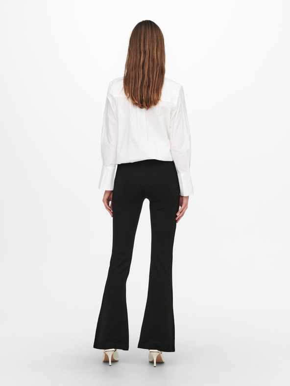 Jacqueline de Yong Pantaloni evazați negri pentru femei JDY Pretty