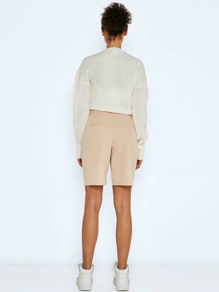 Noisy May Pantaloni scurți bej cu picior lat Noisy May Drew