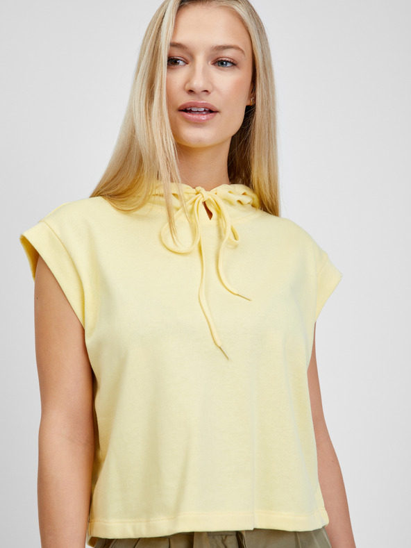 ONLY Hanorac galben fără mâneci cu glugă ONLY Miami