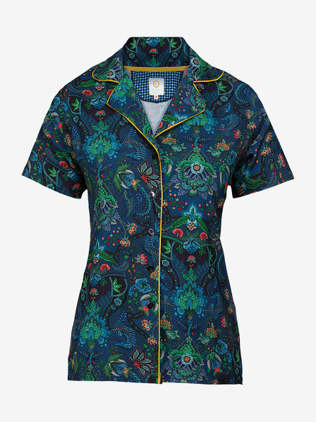 PiP studio Top de pijama albastru închis cu model pentru femei PiP studio Kyoto Festival Blue