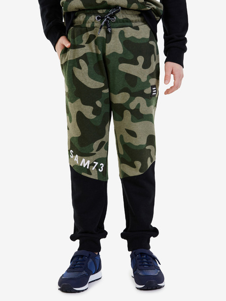 Sam 73 Pantaloni de trening cu model pentru băieți kaki SAM 73 Conrad