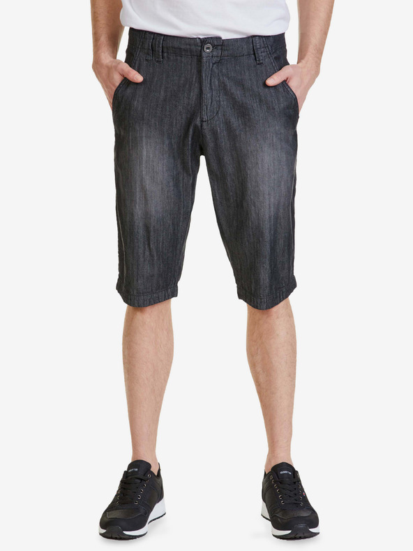 Sam 73 Pantaloni scurți negri din denim pentru bărbați SAM 73 Kieran