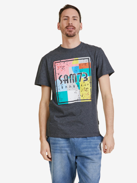 Sam 73 Tricou polo bărbați gri închis SAM 73 Elijah