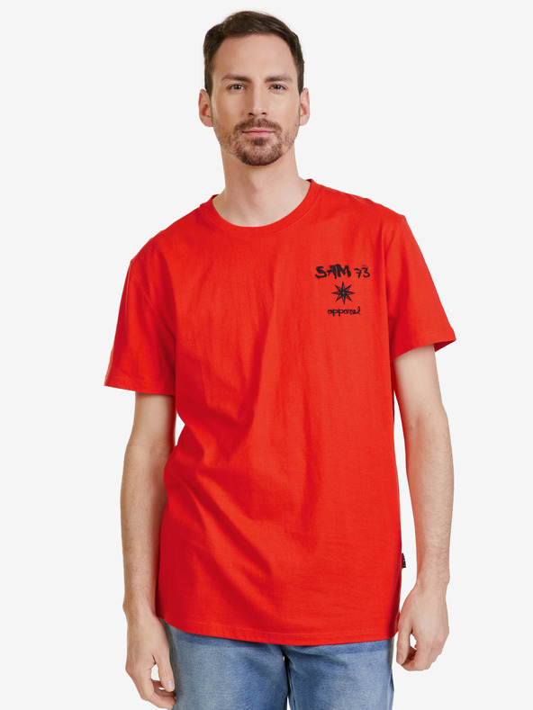 Sam 73 Tricou roșu pentru bărbați SAM 73 Terence
