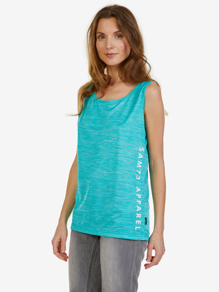 Sam 73 Tricou turcoaz, maiou cu dungi pentru femei SAM 73 Manita