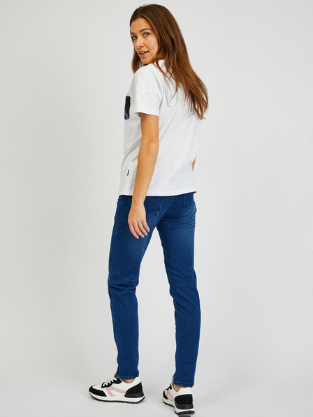 Sam 73 Tricou alb de damă cu buzunar SAM 73 Marie