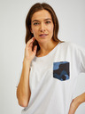 Sam 73 Tricou alb de damă cu buzunar SAM 73 Marie