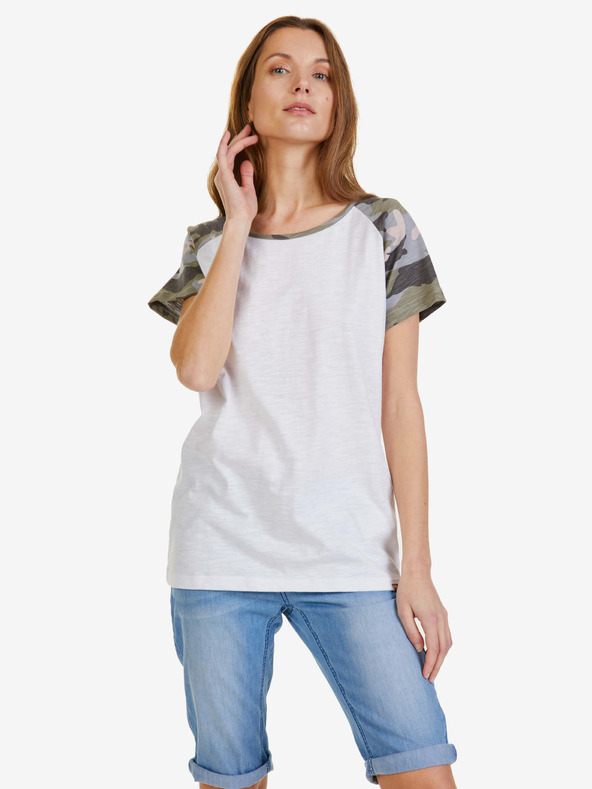 Sam 73 Tricou alb cu model pentru femei SAM 73 Rose